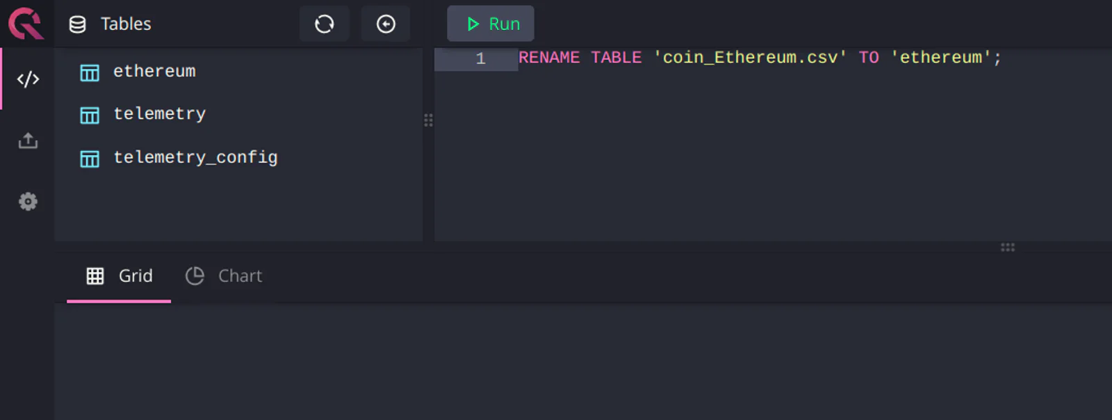 Table Rename Query