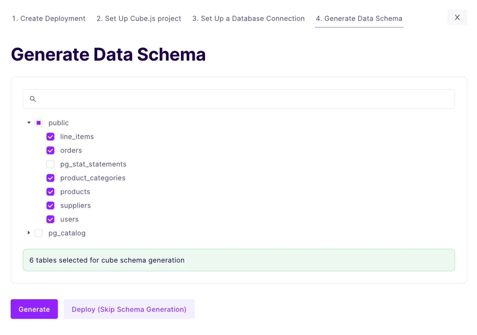 Generate Schema