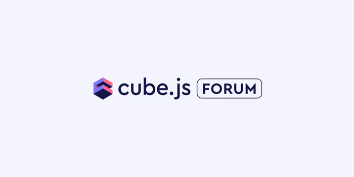 Cover of the 'Introducing the Cube.js community forum' blog post