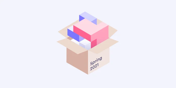 Cover of the 'Spring 2021 newsletter: Cube Store! Vue in the Playground! A new forum!' blog post